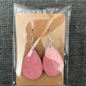 Pink Teardrop Earrings - NWT (1/$10 or 2/$15)
